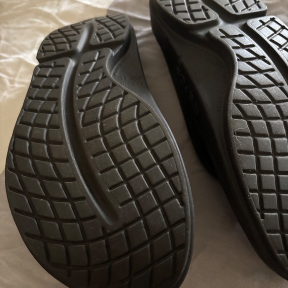 Black OOFOS OORIGINAL RECOVERY Sandals M8 W10 main image 6
